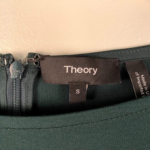 Theory Scuba Catalina Knit Long Sleeve Dress Green Small - Picture 5 of 7